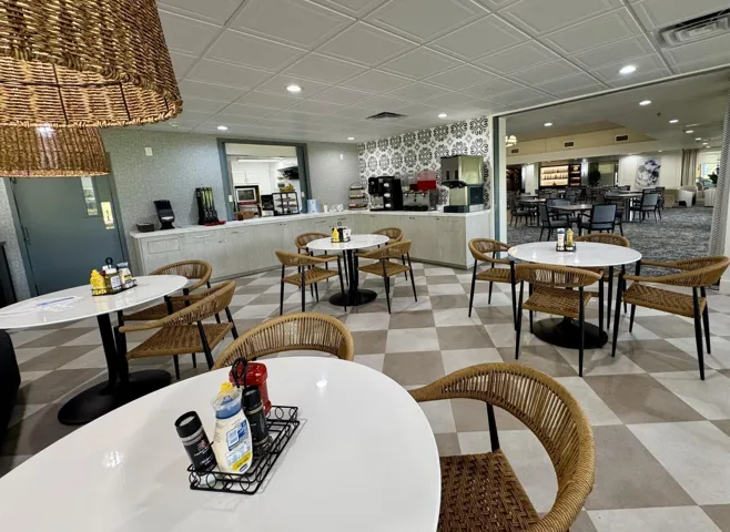 The Cafe is open for convenient breakfast & Lunch. They also serve event meals & offer catering service.