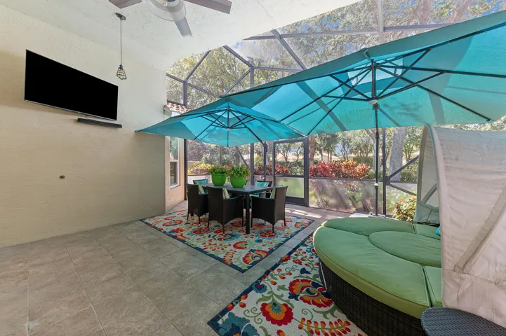 Tiled and Screened Patio