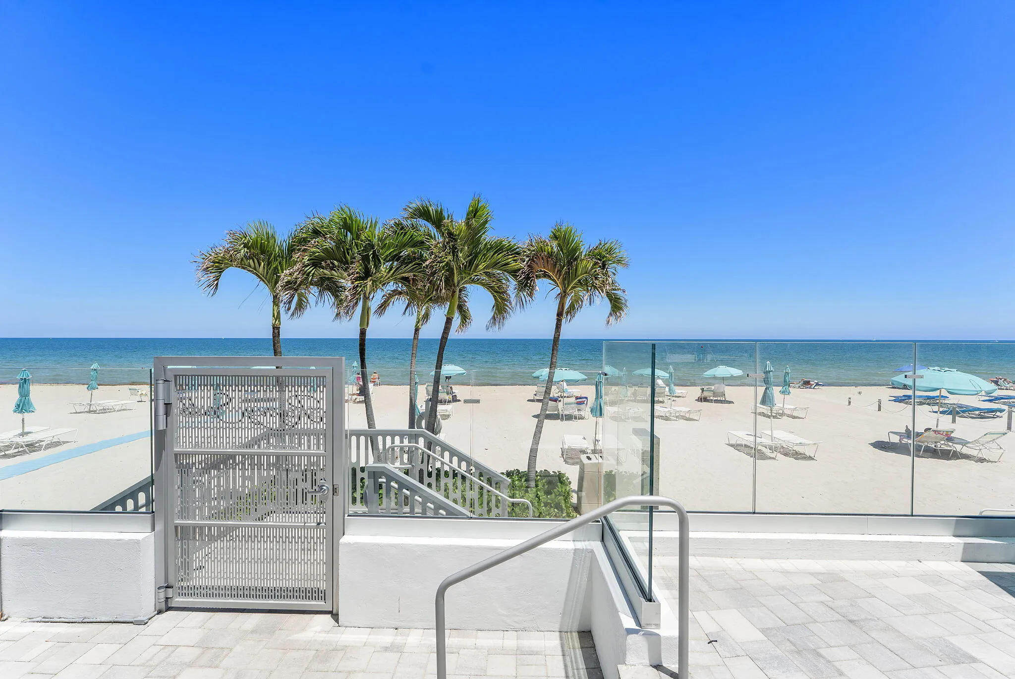 Pool Area out to Beach