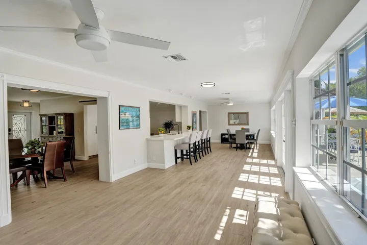 Florida Room with view of Dining room