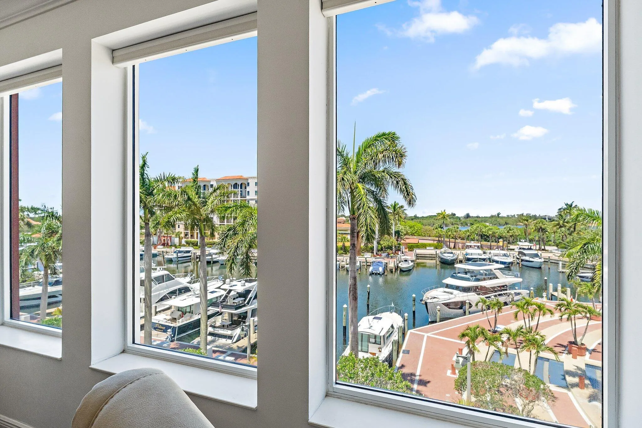 Master Suite windows w/ Marina View
