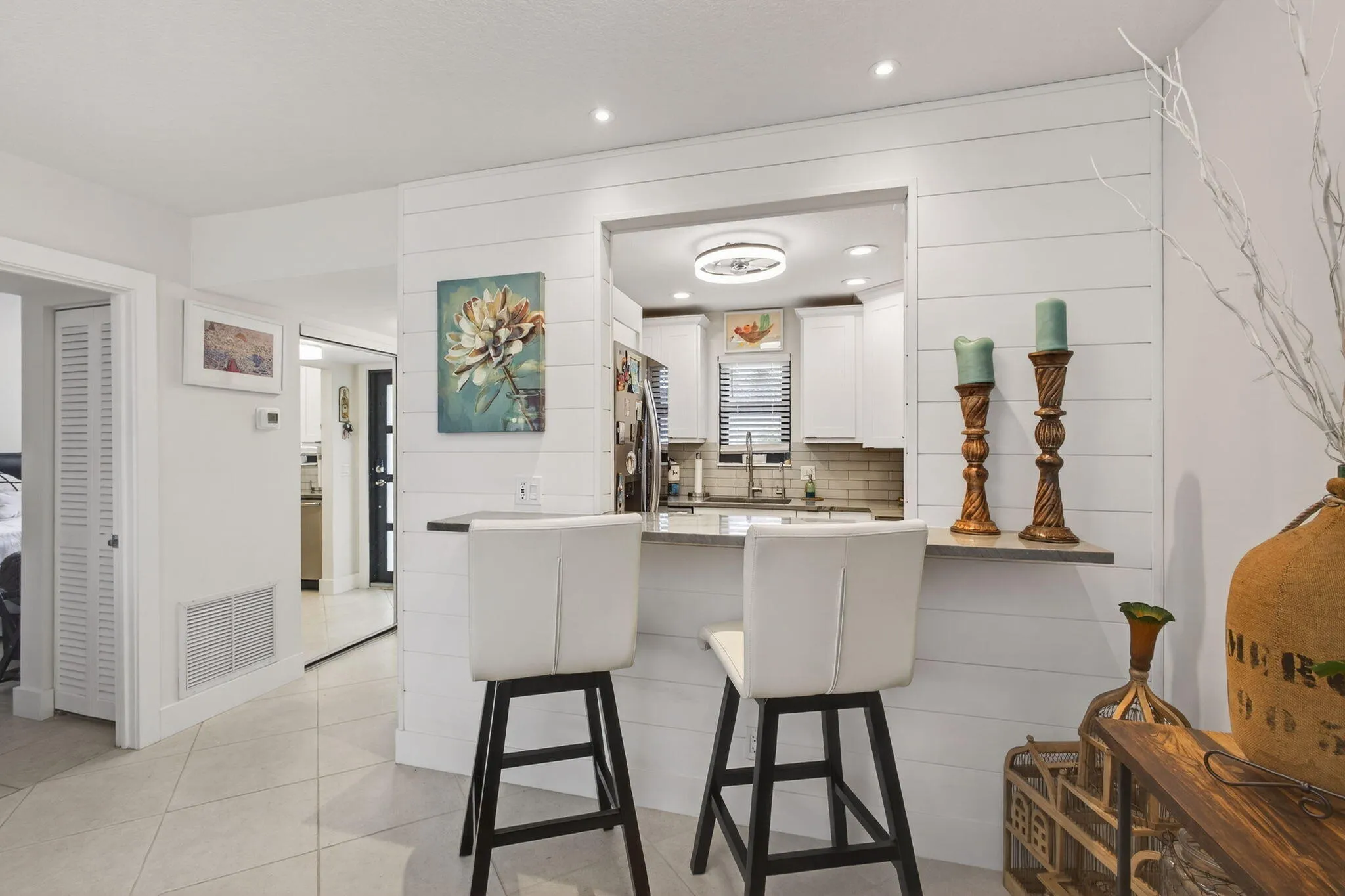 Opened up floor plan