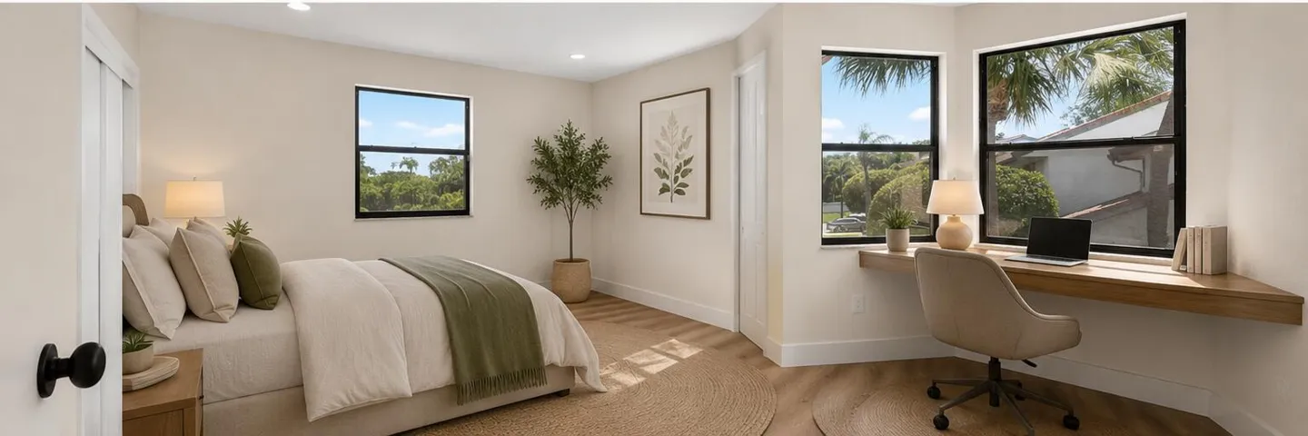 Third bedroom virtually staged