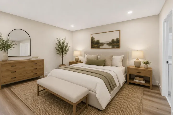 Primary Bedroom Virtually staged