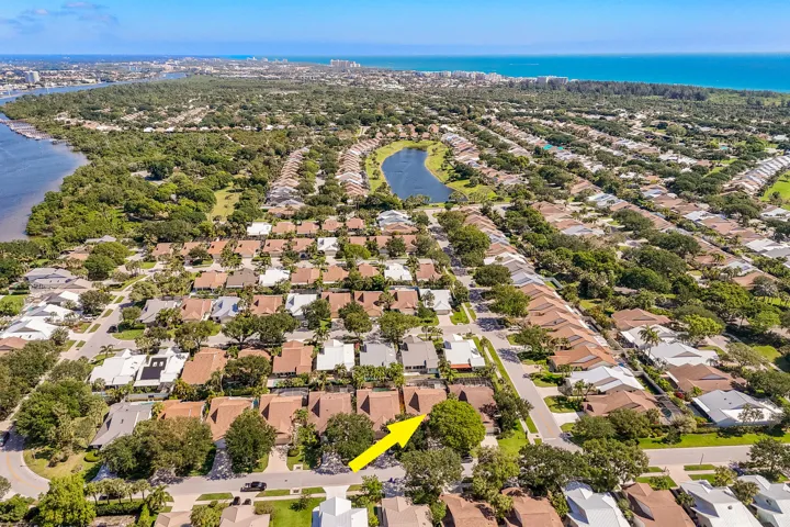 Intracoastal Aerial view to ocean