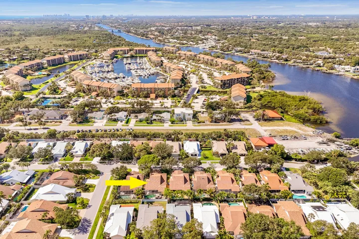 Intracoastal Aerial view to ocean