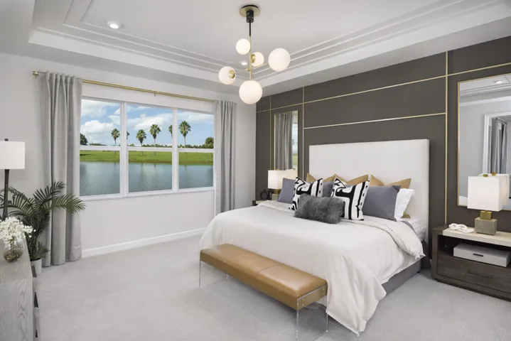 Stock photos represent builder's floorplan