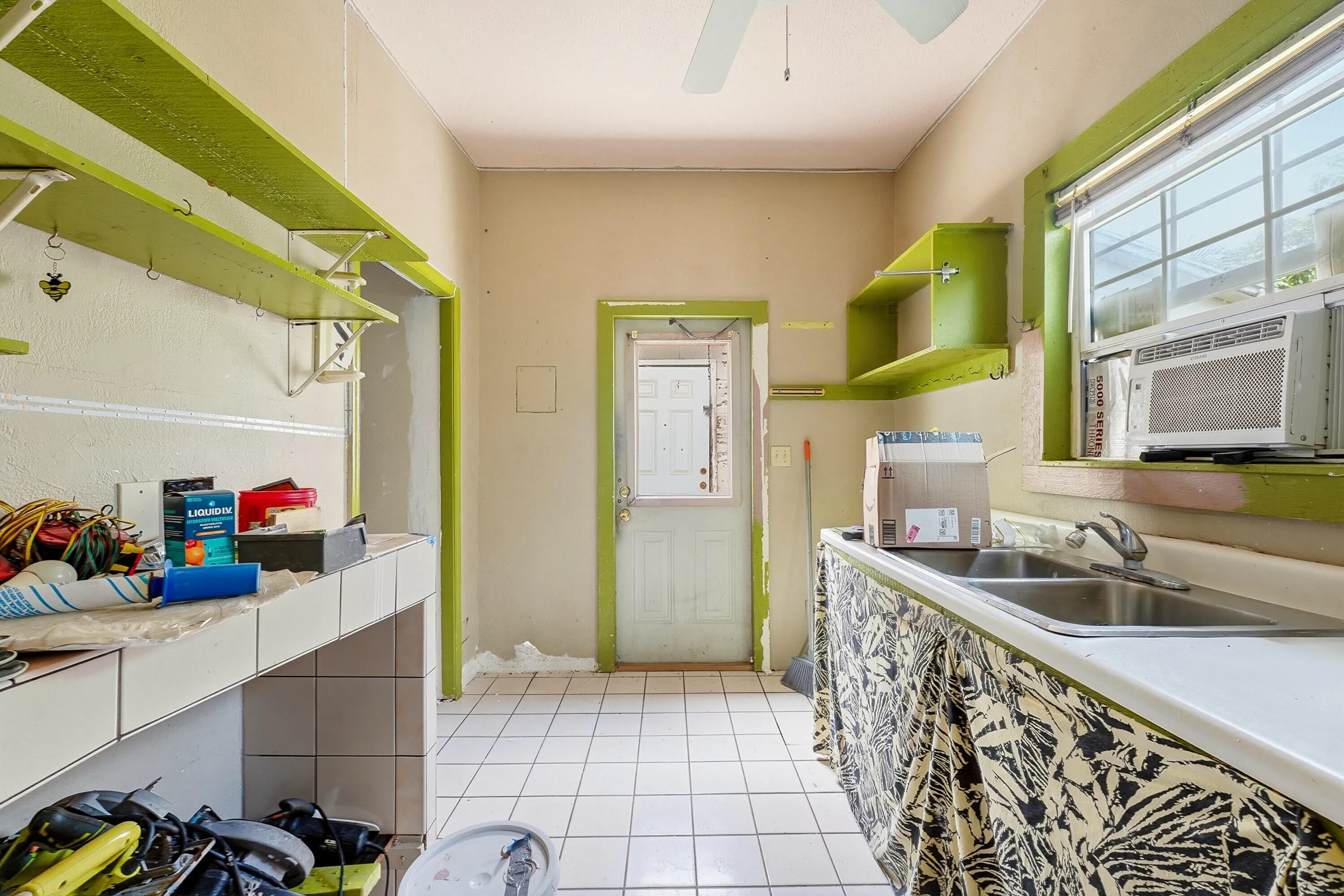 Kitchen in converted garage