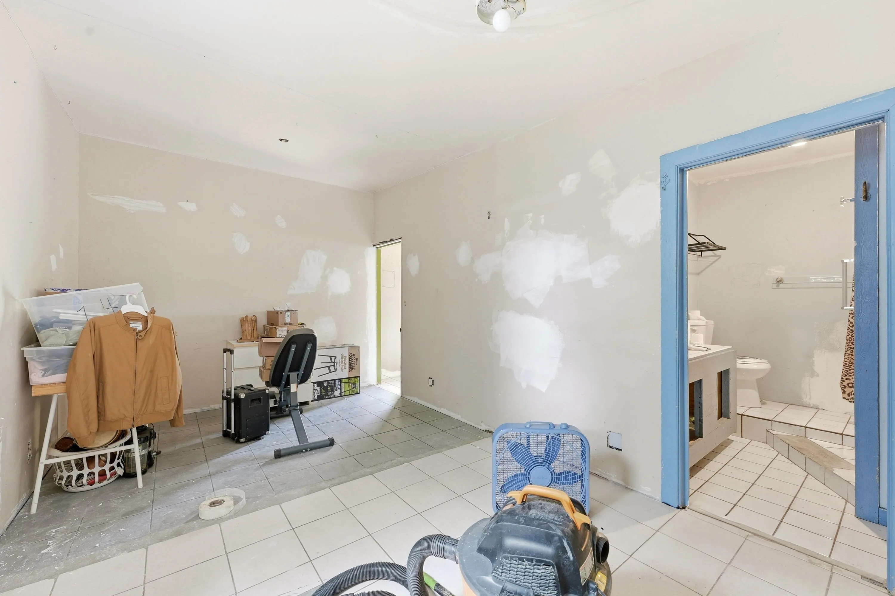 Garage converted to studio apt.