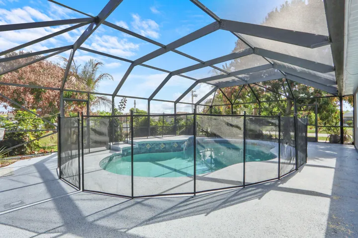 Screened in pool