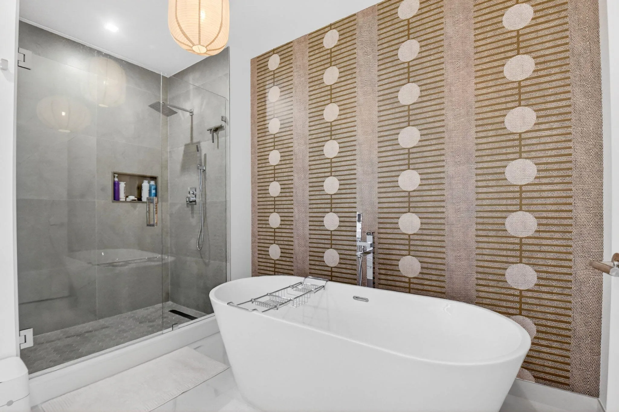 Master bathroom with shower and tub