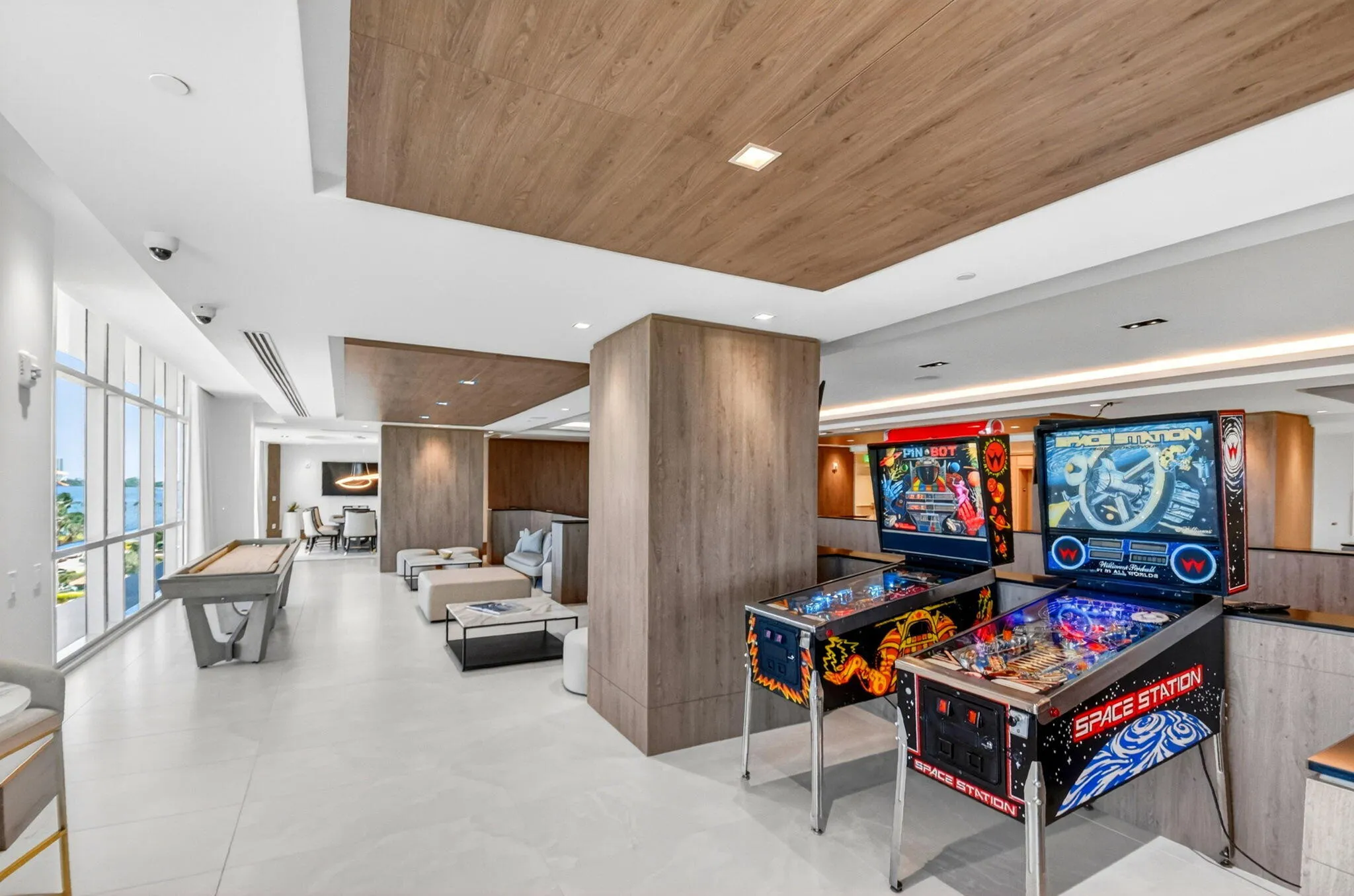 Amenities fifth floor pinball machines