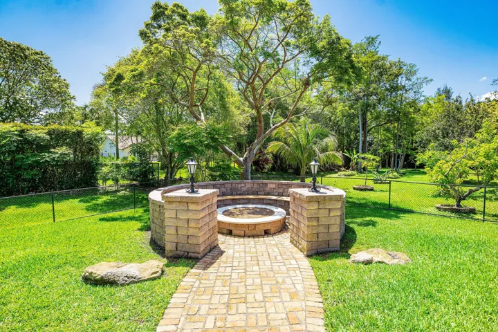 Artisan Fire Pit with Stone Seating