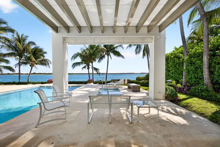 Relax and refresh on this covered patio