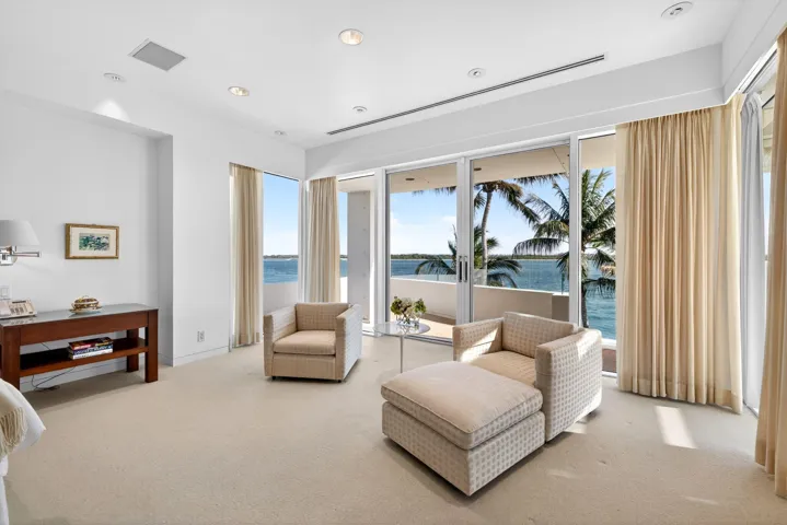 Primary suite sitting area with views to the Atlantic Ocean