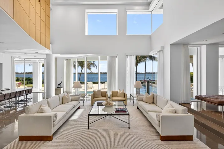 Guests will enjoy this grand living room