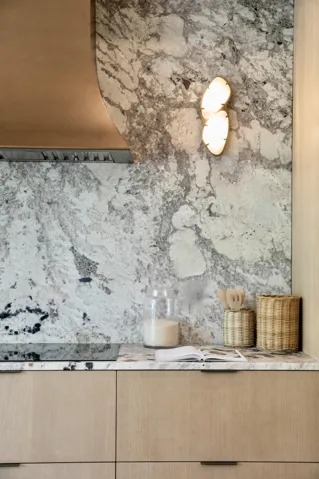 PALACEK SCONCES ADORN SOARING BACKSPLASH