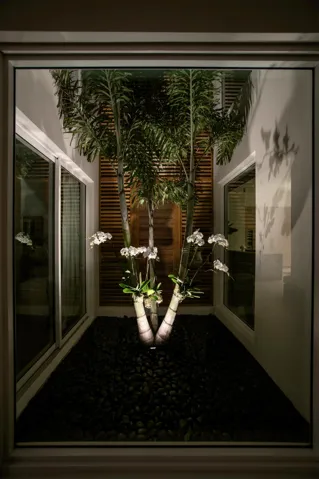ATRIUM EVENING VIEW FROM DINING