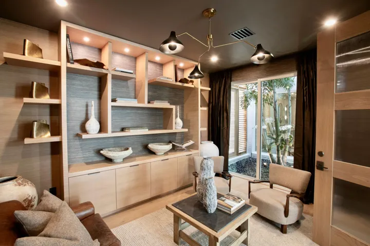 CUSTOM LIBRARY WITH VIEW TO ATRIUM