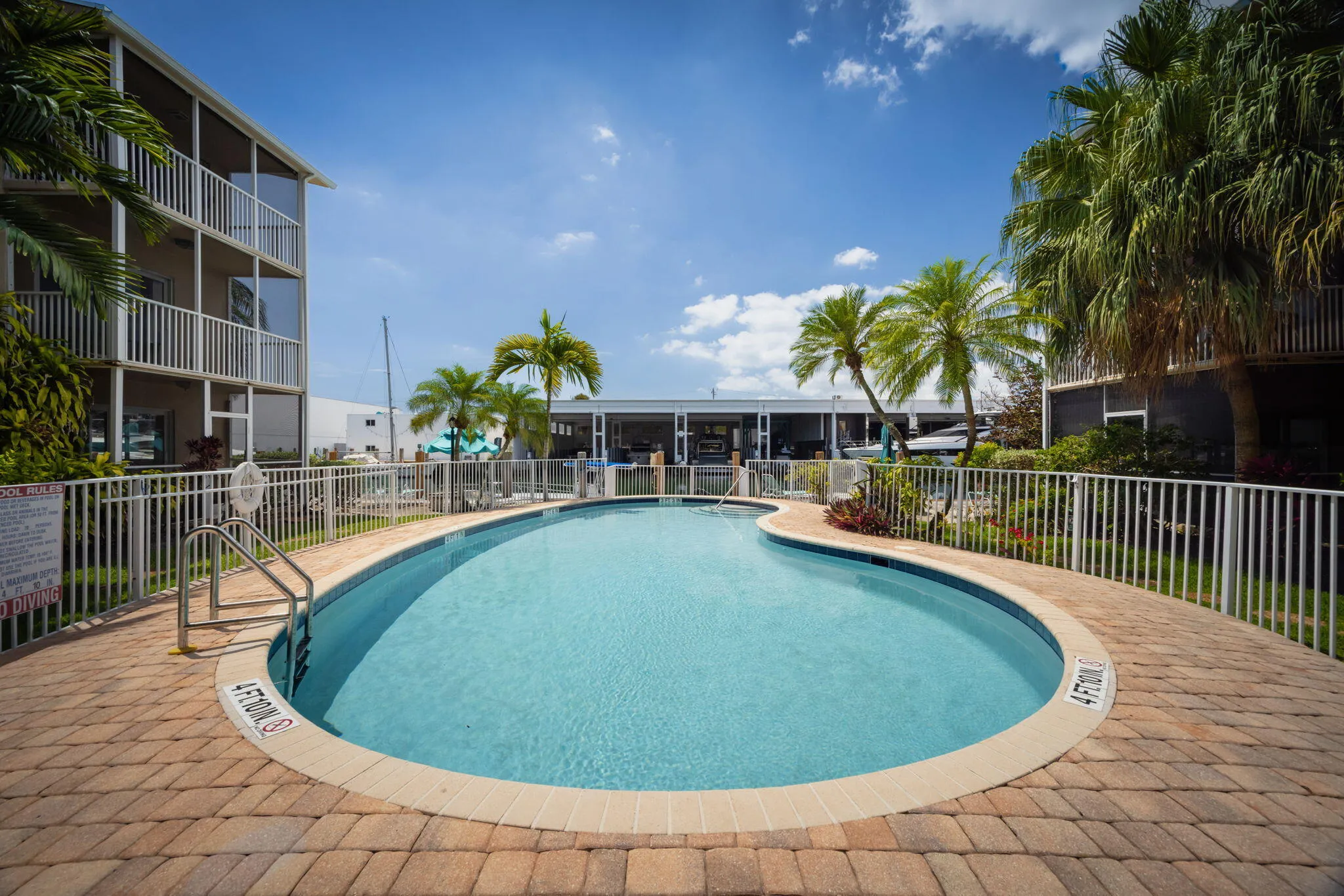 Shared pool with canal view