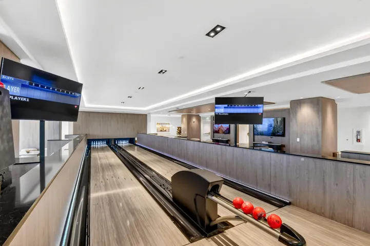 Amenities fifth floor bowling alley