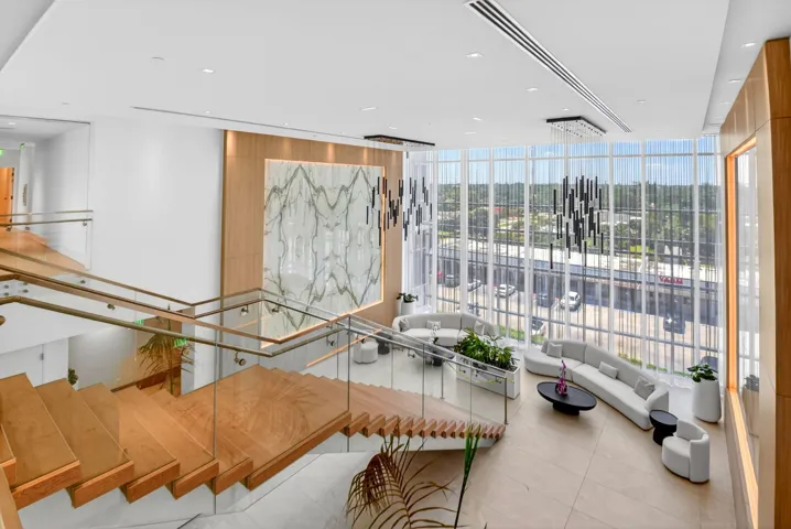Amenities sixth to fifth floor lobby