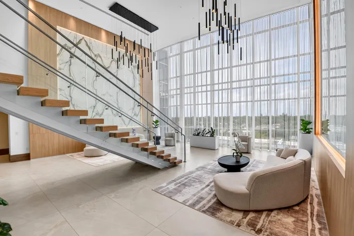 Amenities sixth to fifth floor lobby