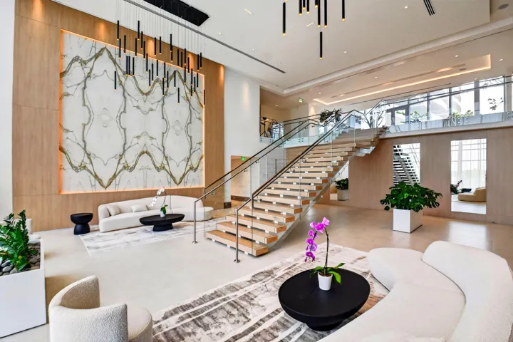 Amenities sixth to fifth floor lobby