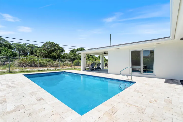 Pool and nature reserve view