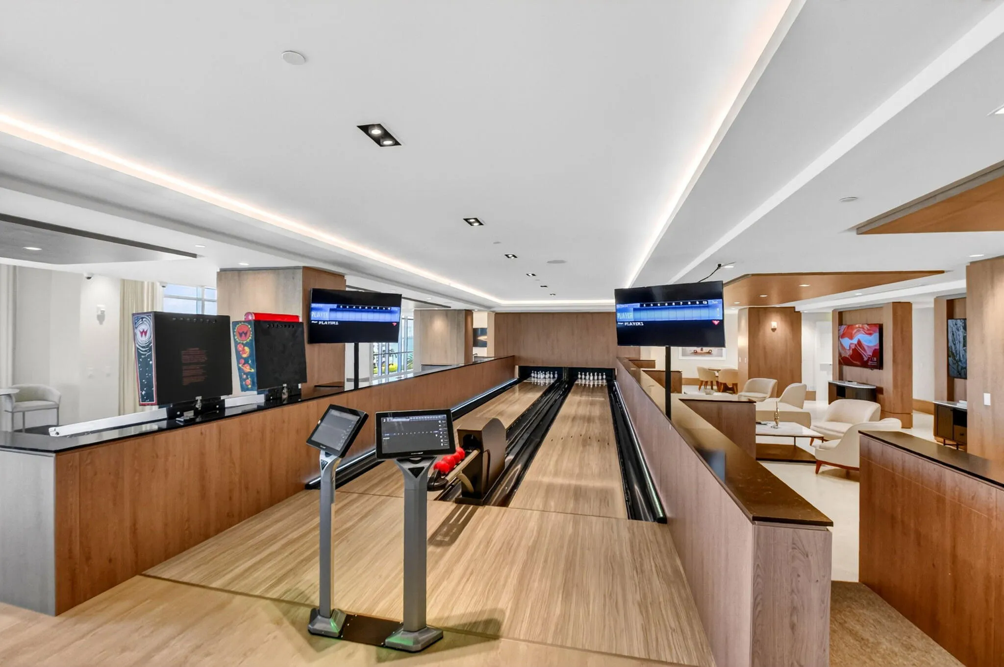 Amenities fifth floor bowling alley