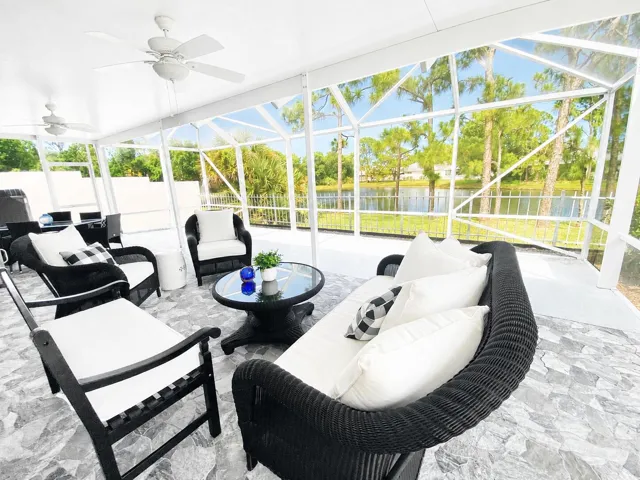 Covered lounge area