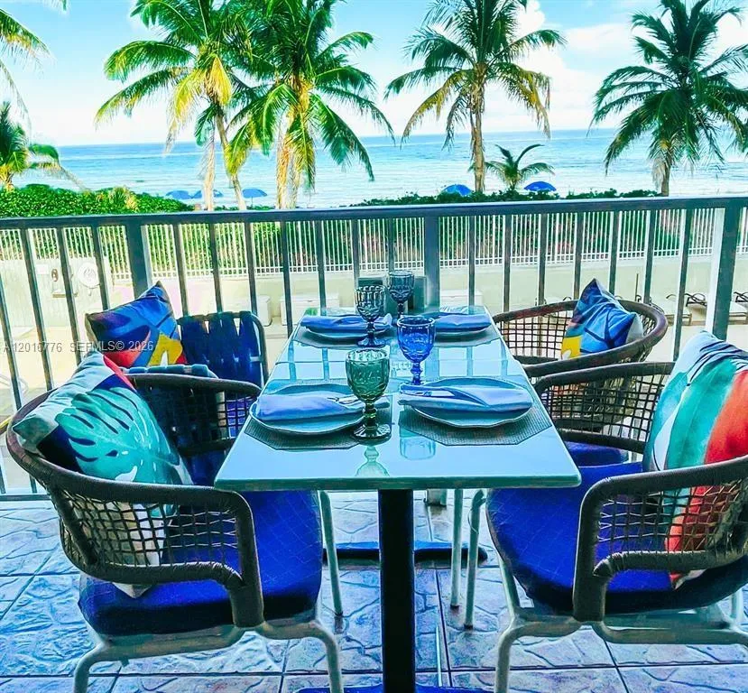 dine outside at the ocean side restaurant.