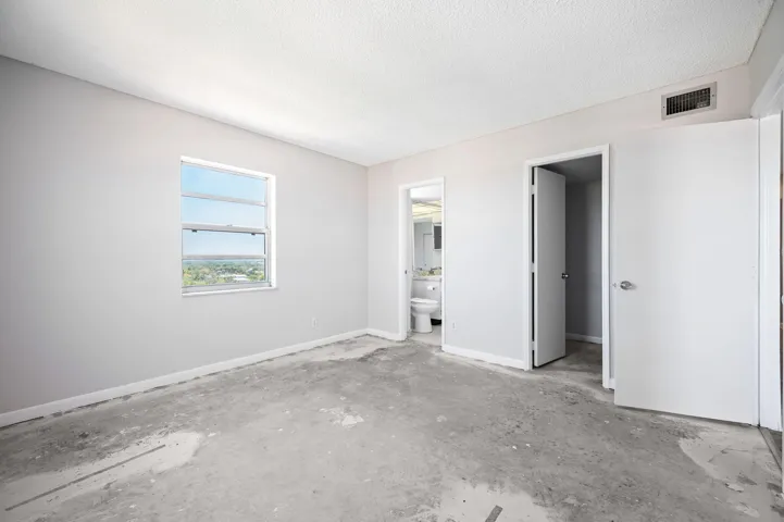 Units PH 1406 & PH 1407 are being sold together for $565,000. Unit 1406 main bedroom with views all the way to the Disney Cruise ship and downtown architecture.