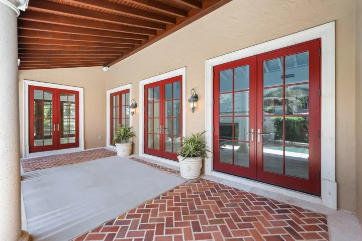 Covered backyard patio