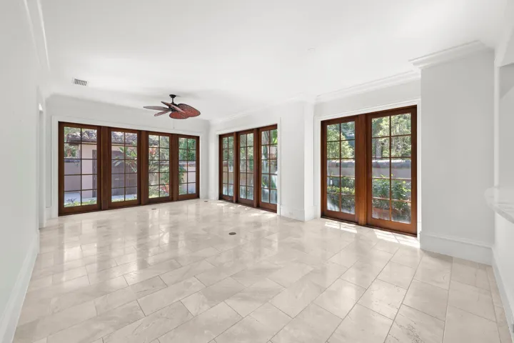 Lots of natural light with southern exposure in the backyard