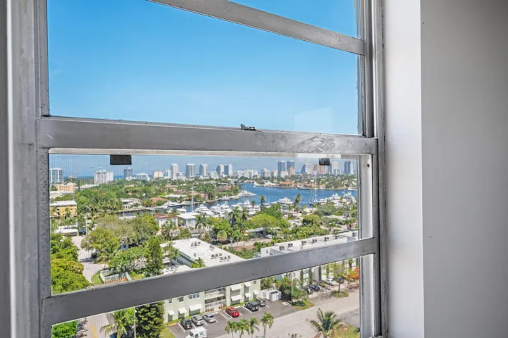 Units PH 1406 & PH 1407 are being sold together for $565,000. Looking out the SE Corner bedroom of 1406.
