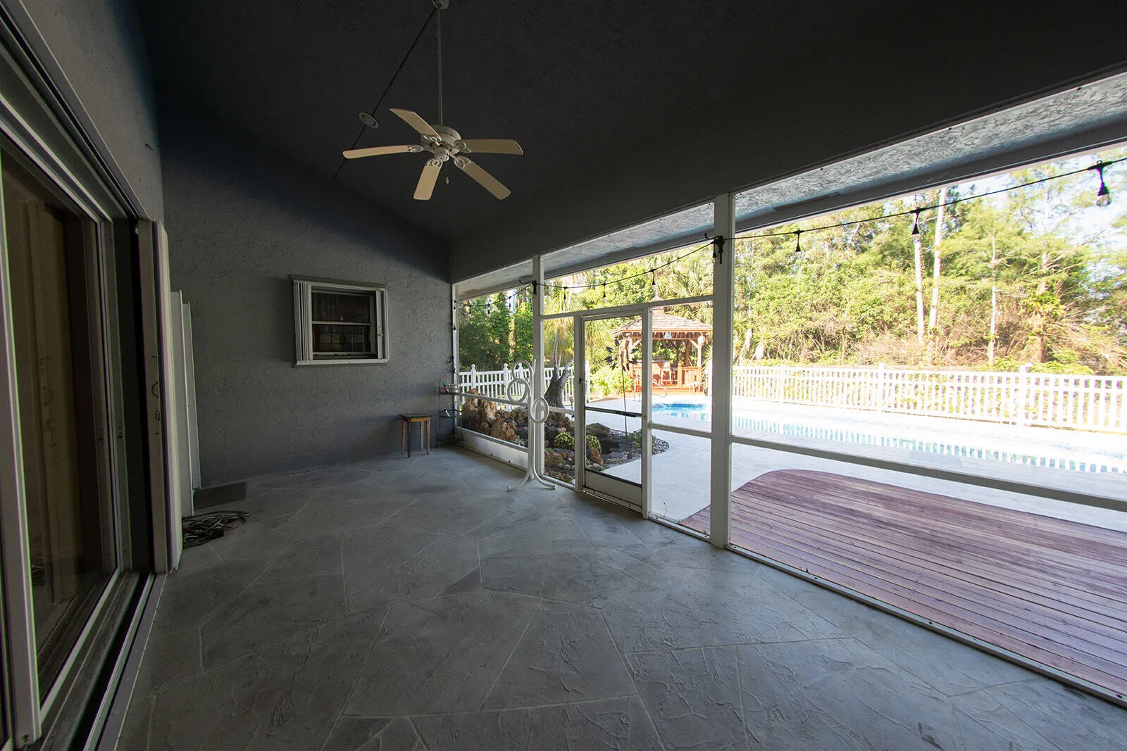 Eastern facing patio