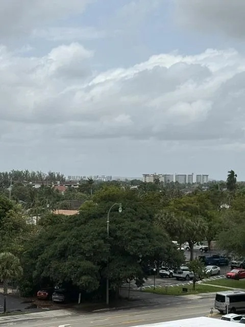 Looking west from balcony