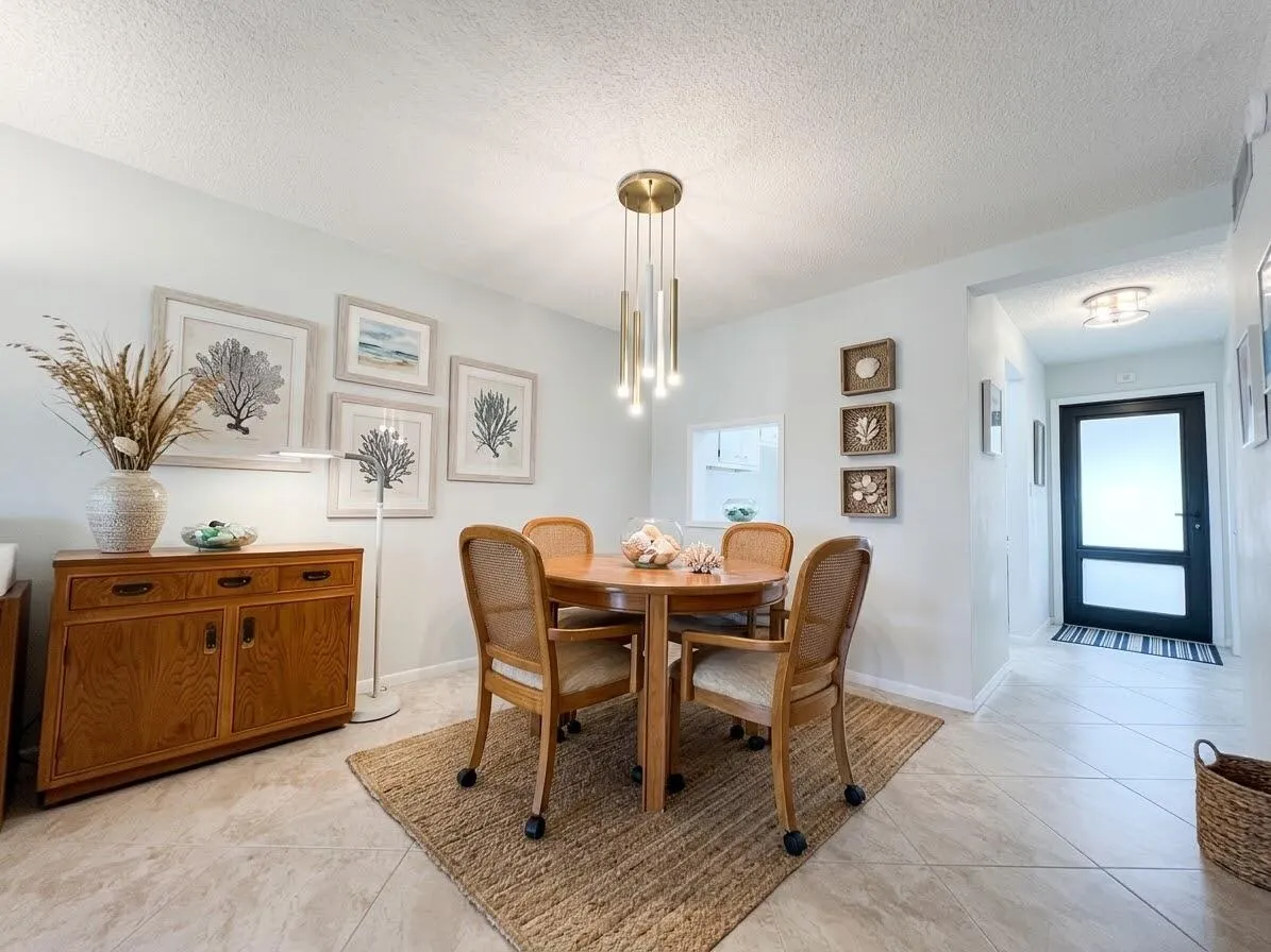 Dining area w/ AI generated decor