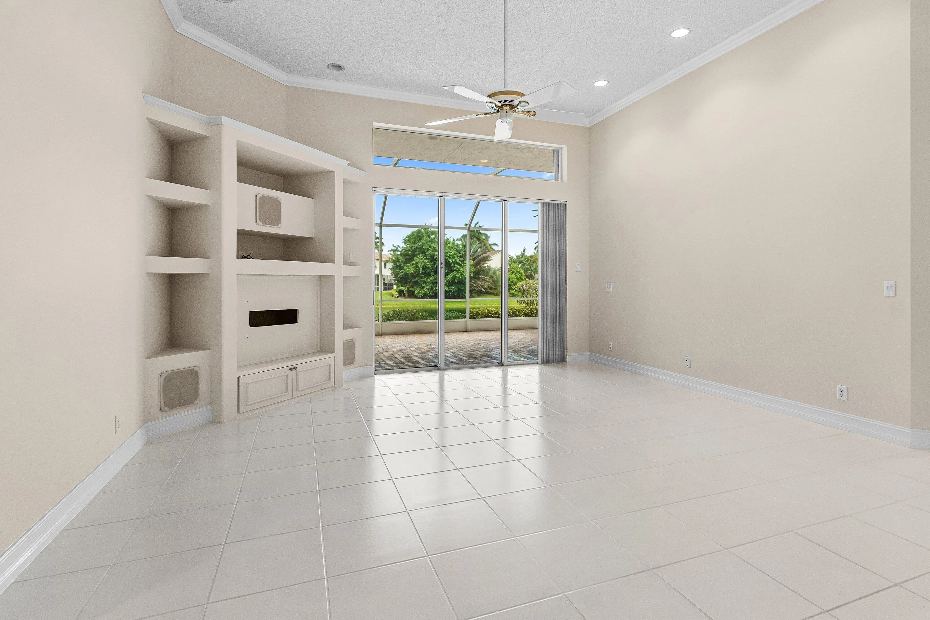 Family Room with lake views