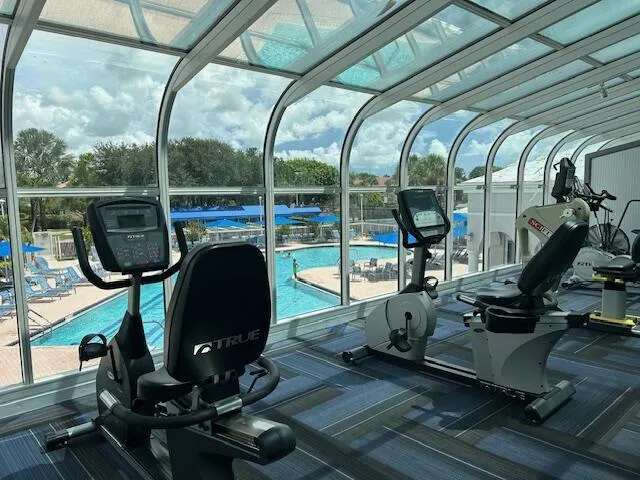 ridebikeoverlookingpool
