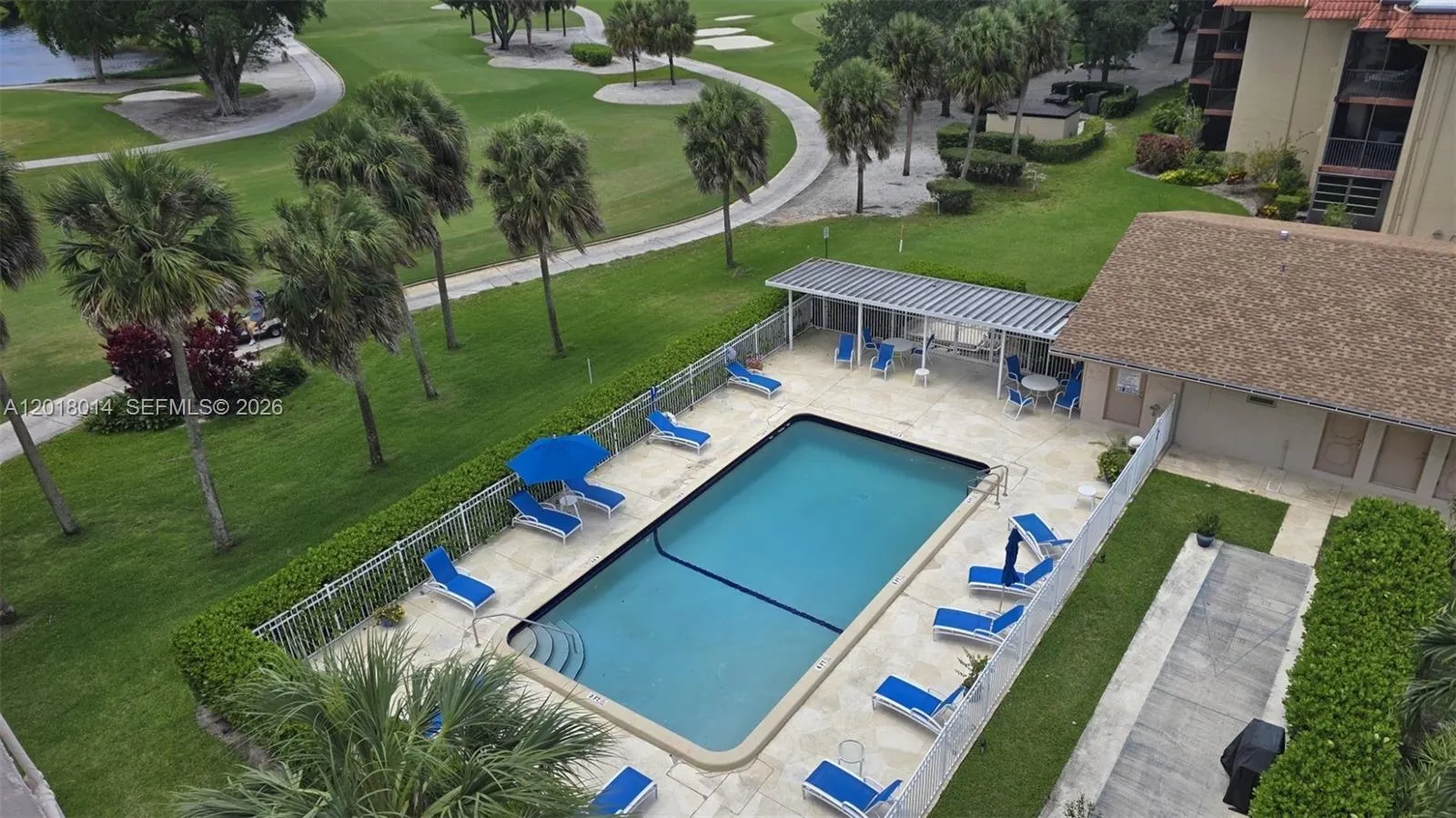 Pool aerial view