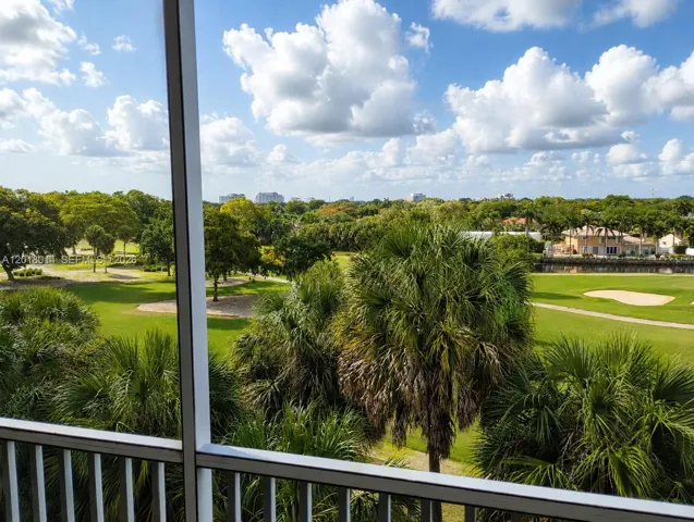 Balcony view to beautiful Garden and Golf Course