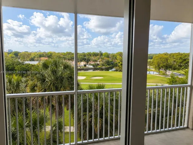 Balcony view to beautiful Garden and Golf Course