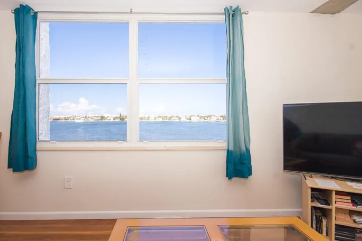 Sunrise views directly from living room