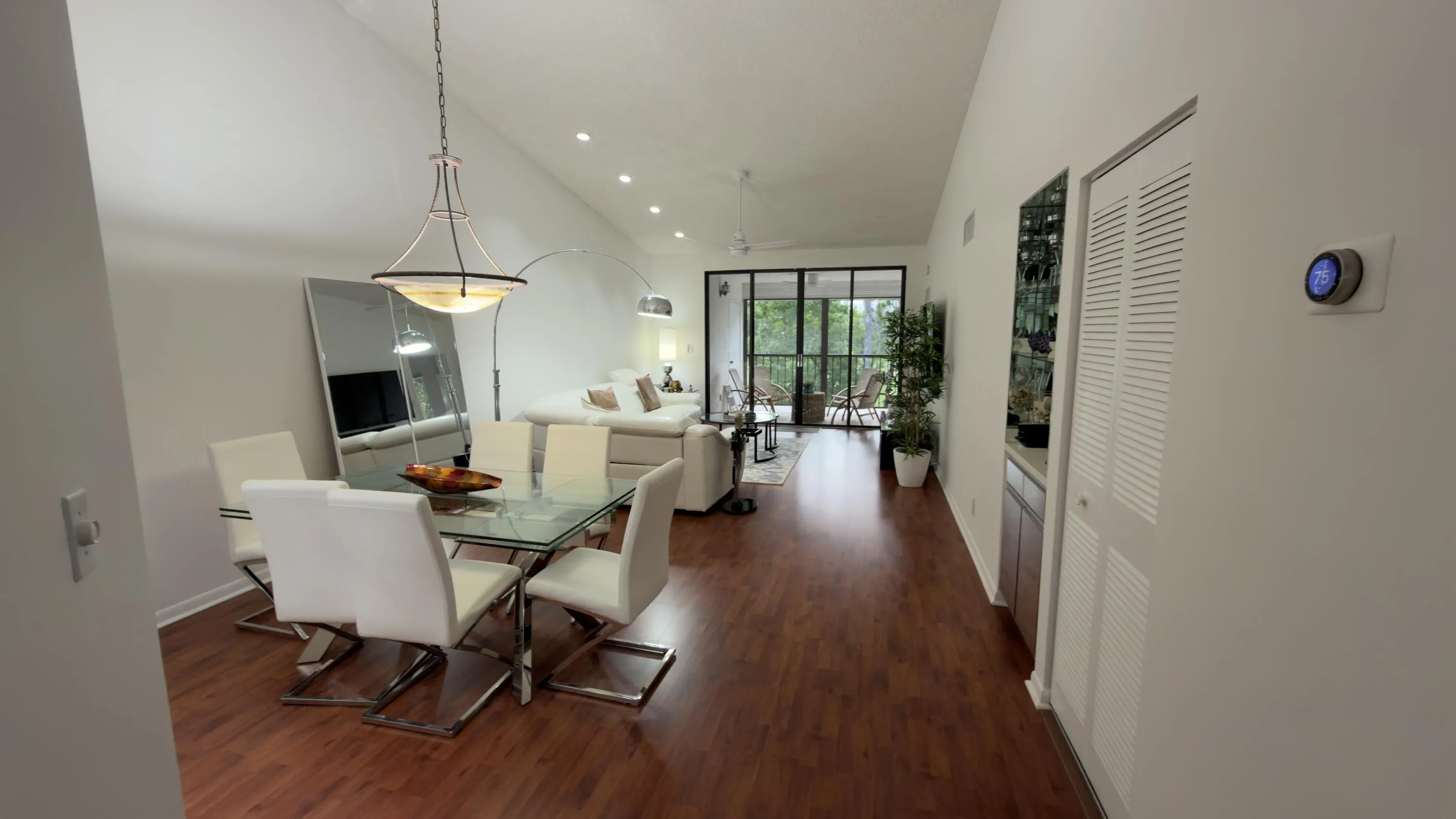 Entering dining/living area