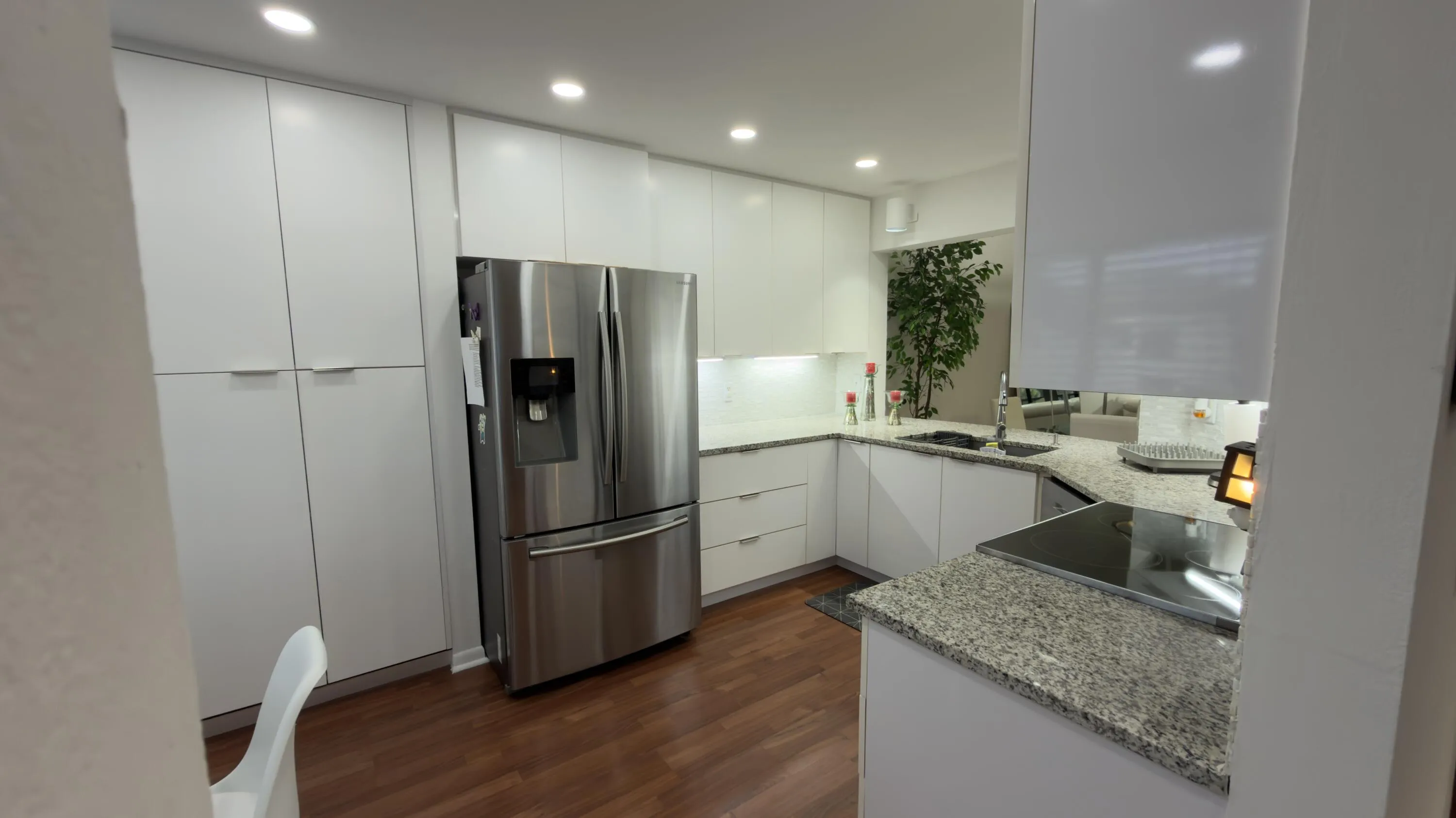 Entering the kitchen