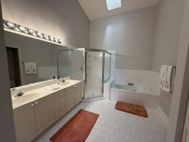 Primary bathroom with double sinks