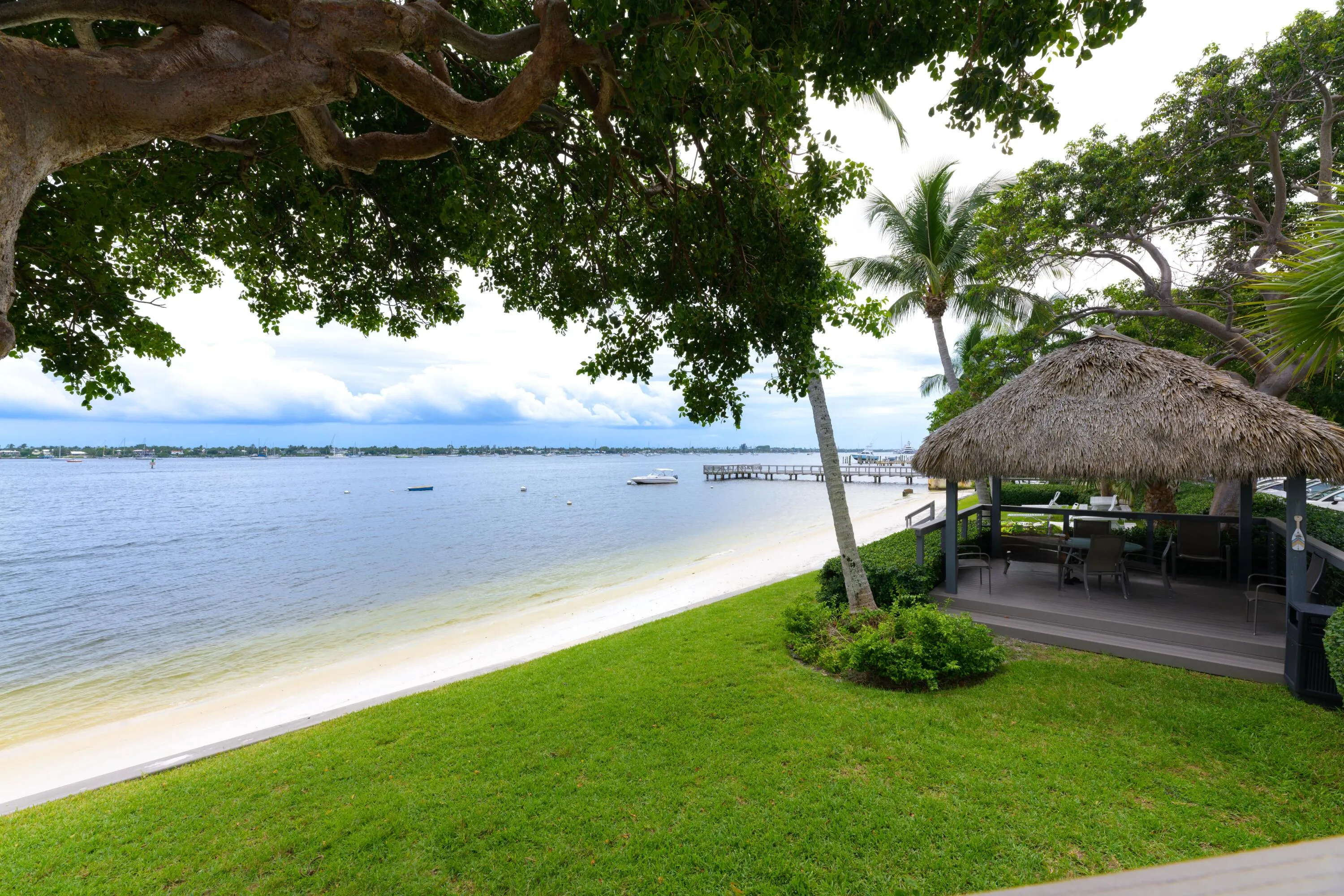 tiki hut and beach