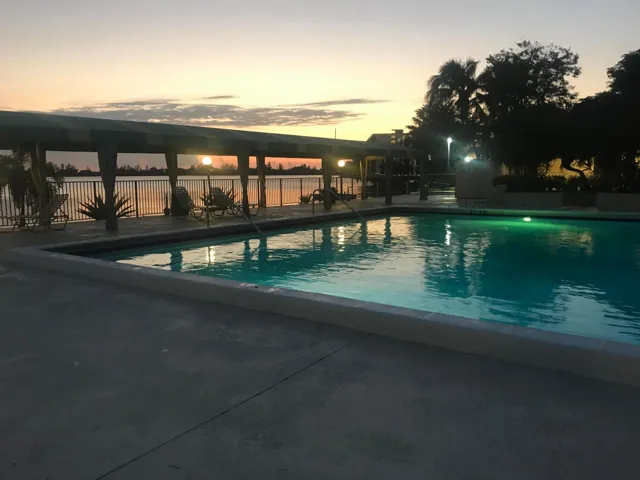 LE Main Pool at Night